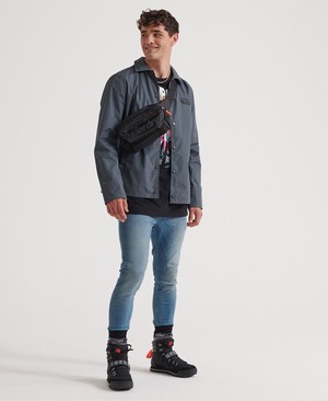 Superdry Travis Skinny Flex Férfi Farmer Kék | PQHXS9617